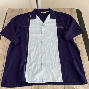 Da Vinci California Mens Bowling Button Up Shirt Rockabilly Charlie Sheen XL